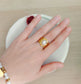 Anillo ancho Perla acero