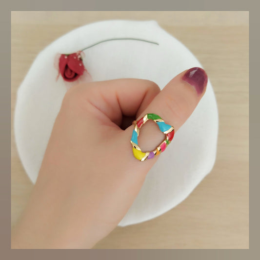 Anillo multicolor Corazón