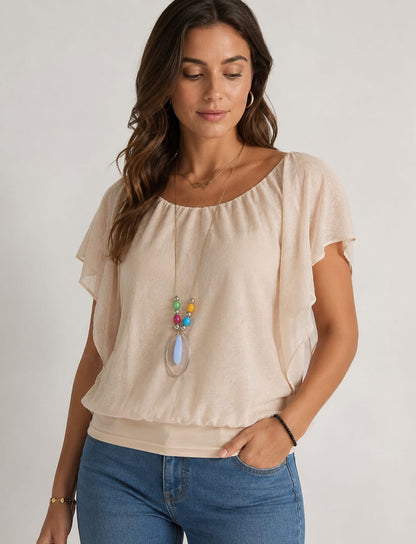Blusa Turquesa elástica