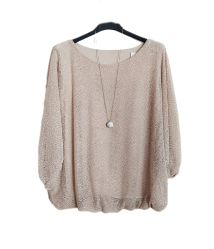 Blusa ancha media manga