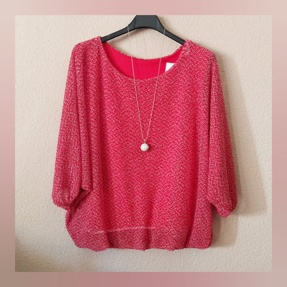 Blusa ancha media manga