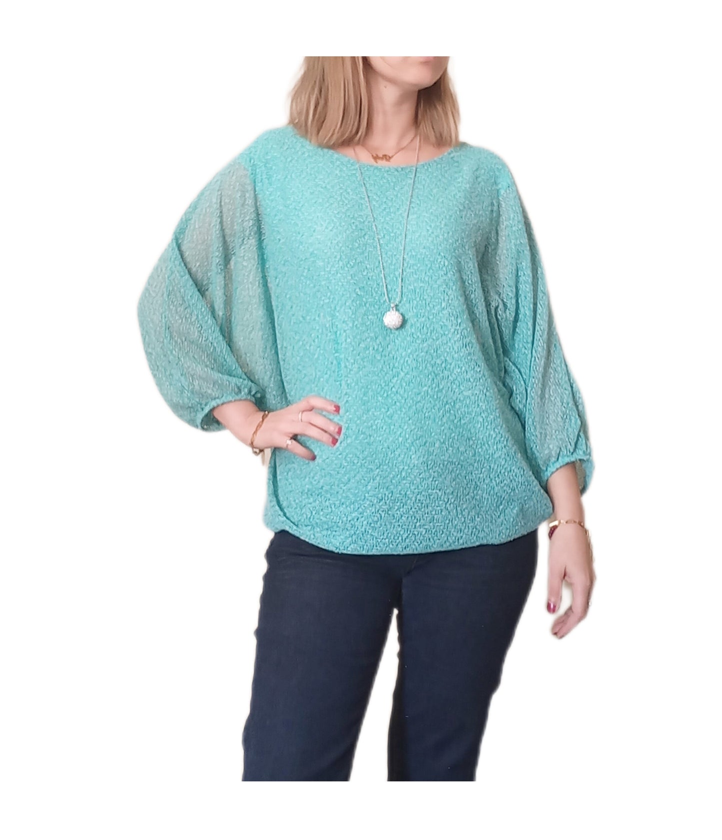 Blusa ancha media manga