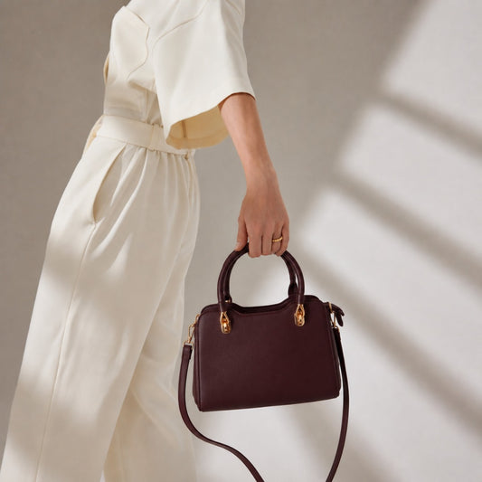 Bolso liso Burdeos mujer