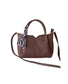 bolso marrón de mano y de hombro con neceser para mujer