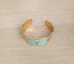 Brazalete Verde Conchas acero