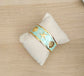 Brazalete Verde Conchas acero