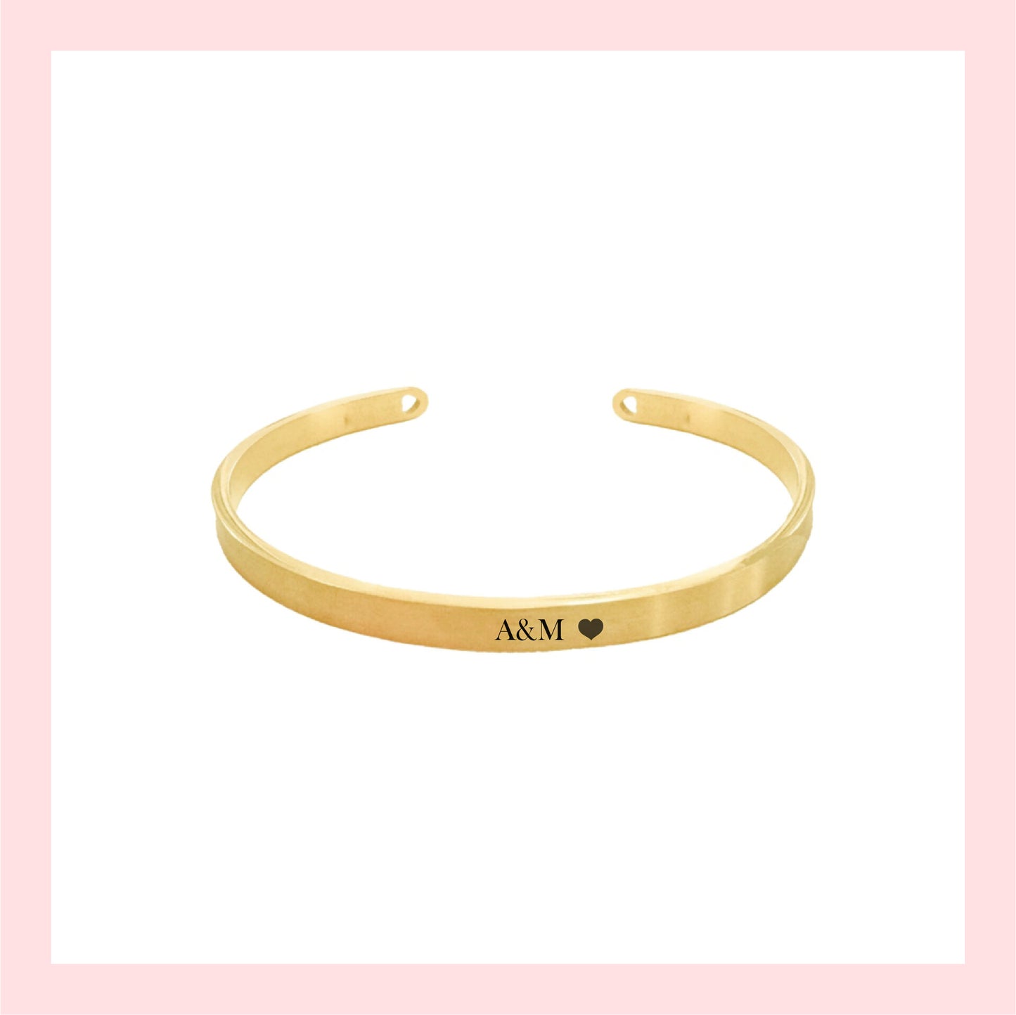 Brazalete personalizado dorada acero