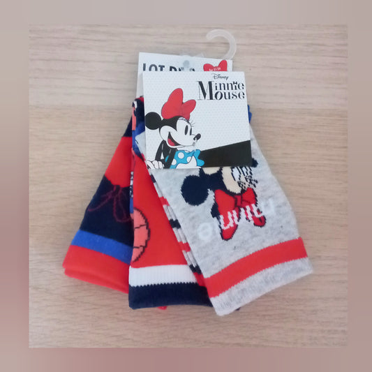 3 pares Calcetines Minnie niña