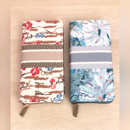 Cartera monedero flores