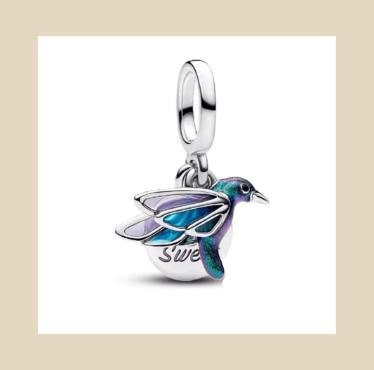 Charm Colibrí plata