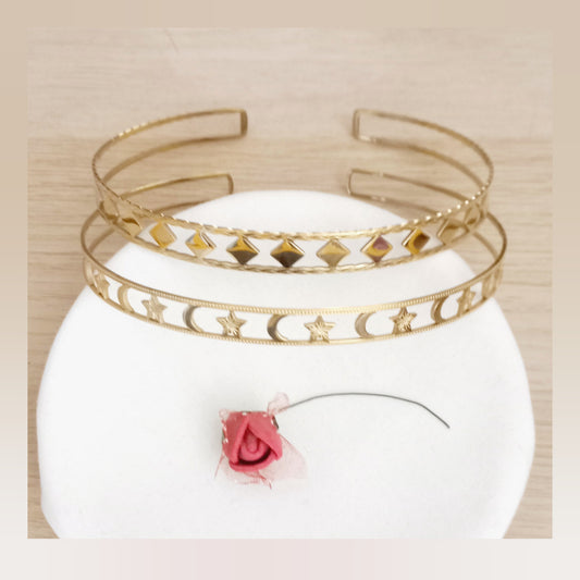 Choker dorado acero