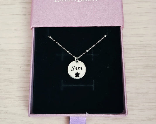 Collar Personalizado Estrella plata