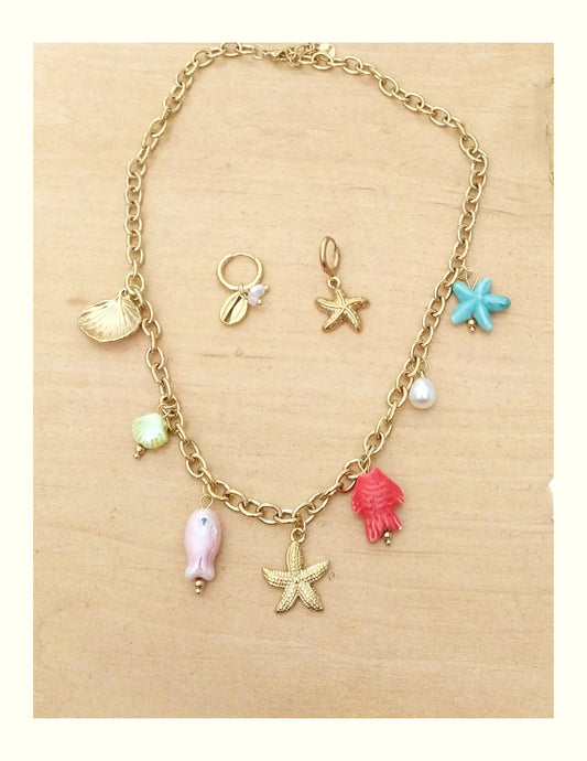 Collar Charms Peces