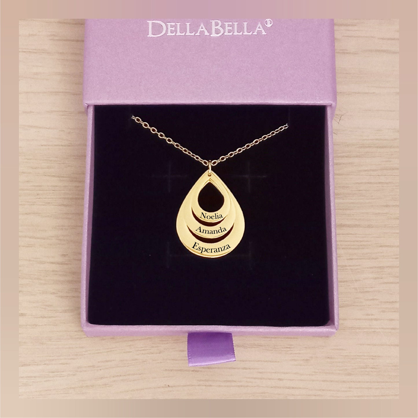 Collar Gota personalizado acero