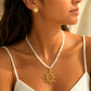 Collar piedras Blancas Sol espiral
