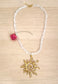 Collar piedras Blancas Sol espiral