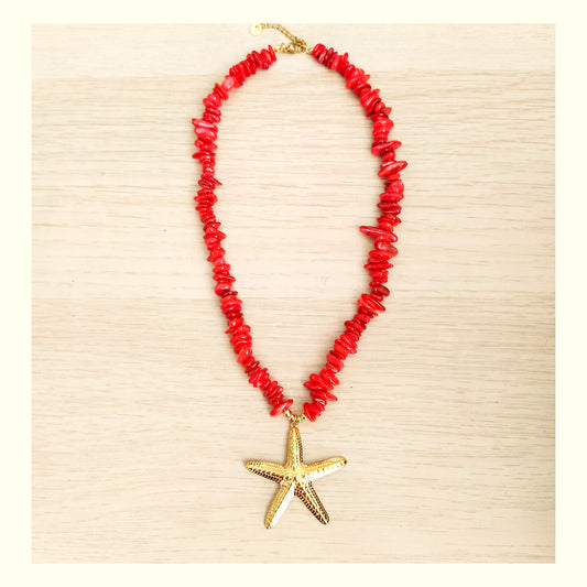 Collar Corales Estrella Mar acero
