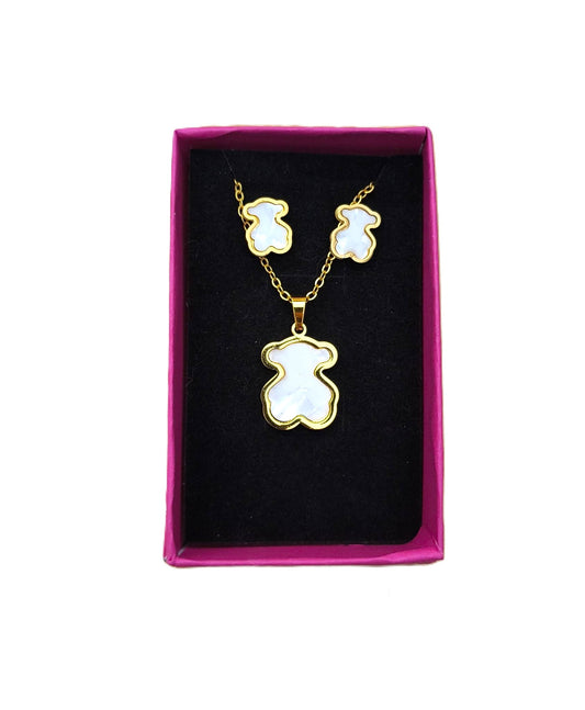 Conjunto Oso Nácar acero