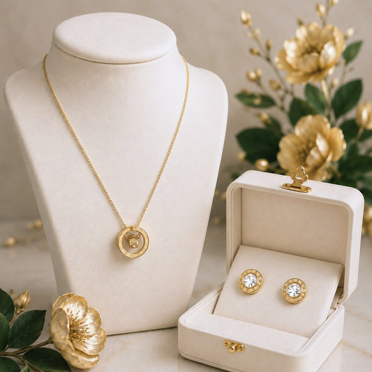 Conjunto Círculo cristal acero