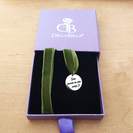 Lazo ramo terciopelo de novia personalizado plata