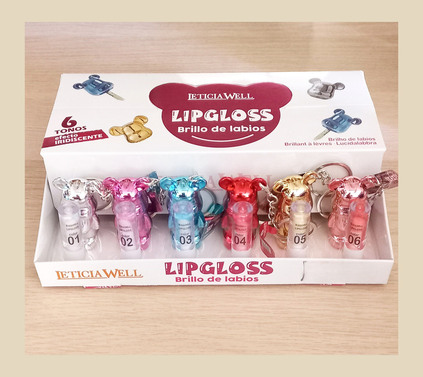 Llavero Osito pintalabios