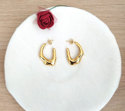 pendientes largos aro abierto