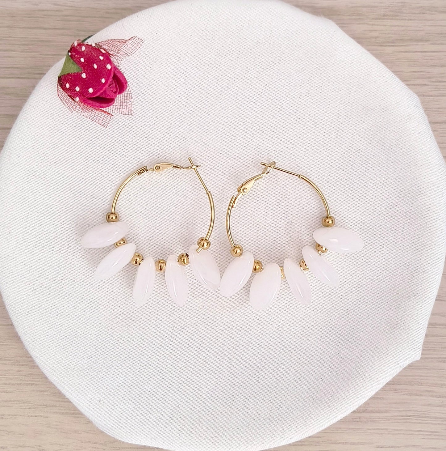 Pendientes Aros Luna acero