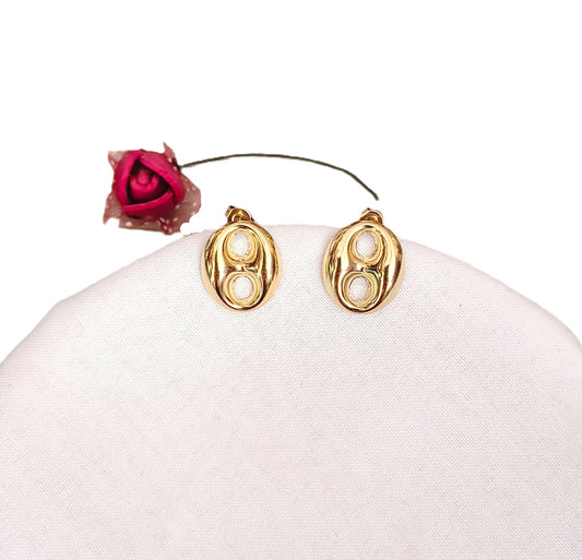 Pendientes Café acero