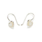 Pendientes Corazón nácar plata