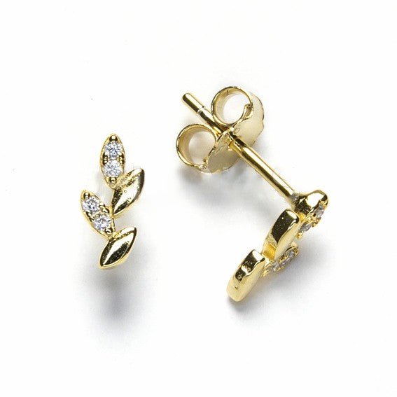 Pendientes Ramitas brillo plata