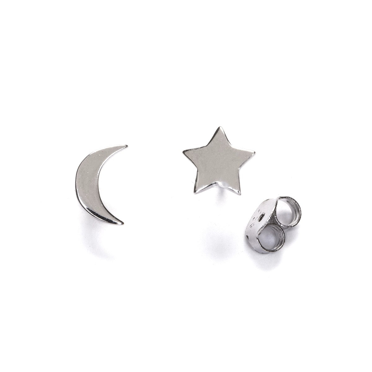 Pendientes Luna y Estrella plata