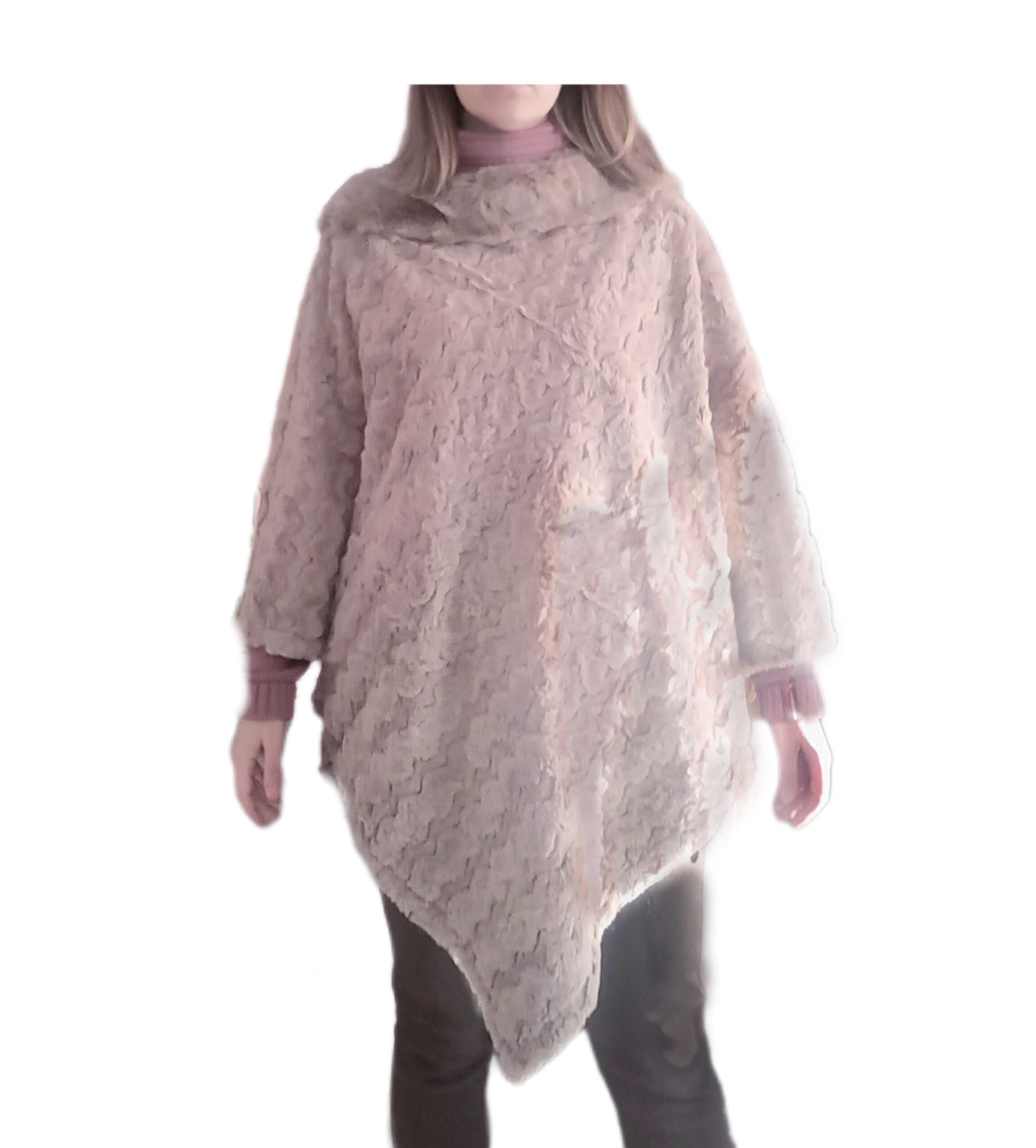 Poncho suave mujer