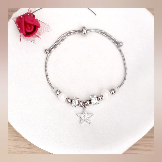 Pulsera Estrella ajustable acero