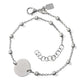 Pulsera cuadritos Inicial plata