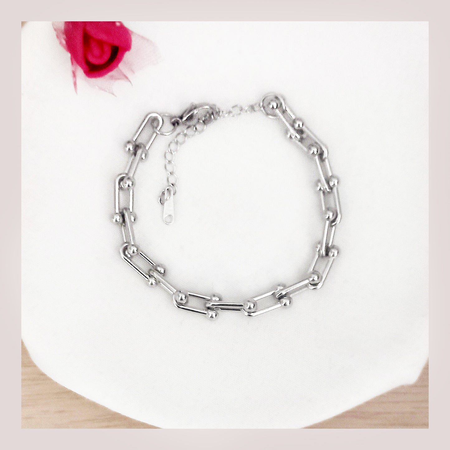 Pulsera cadena nudos acero