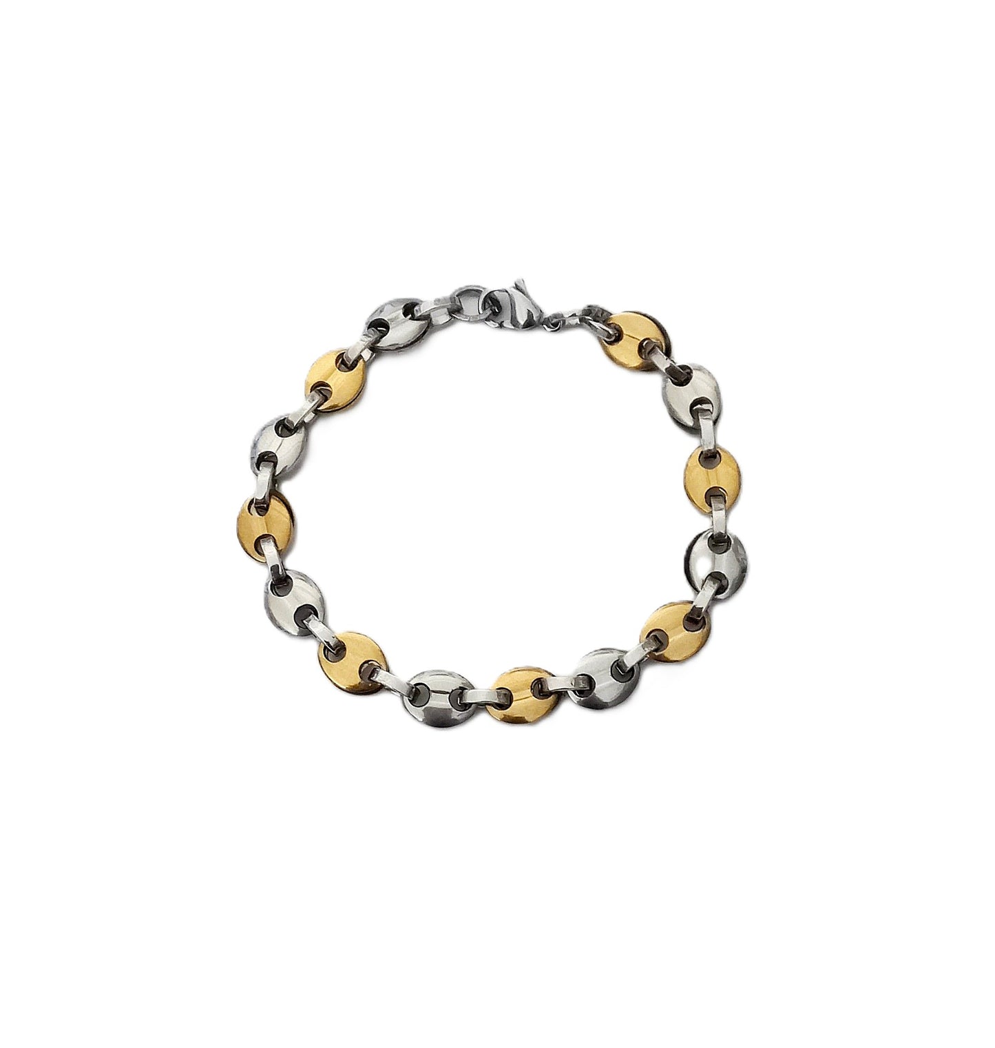 Pulsera Café bicolor acero