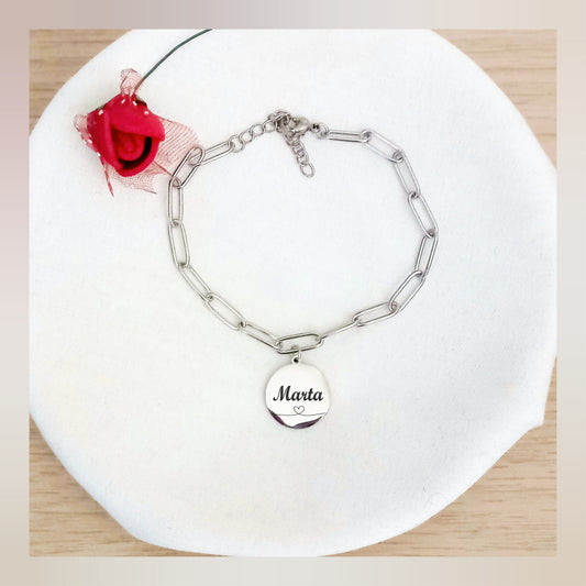 Pulsera personalizada Eslabones acero