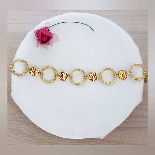 Pulsera círculos y monedas acero