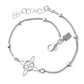 Pulsera Nudo Bruja y bolitas plata