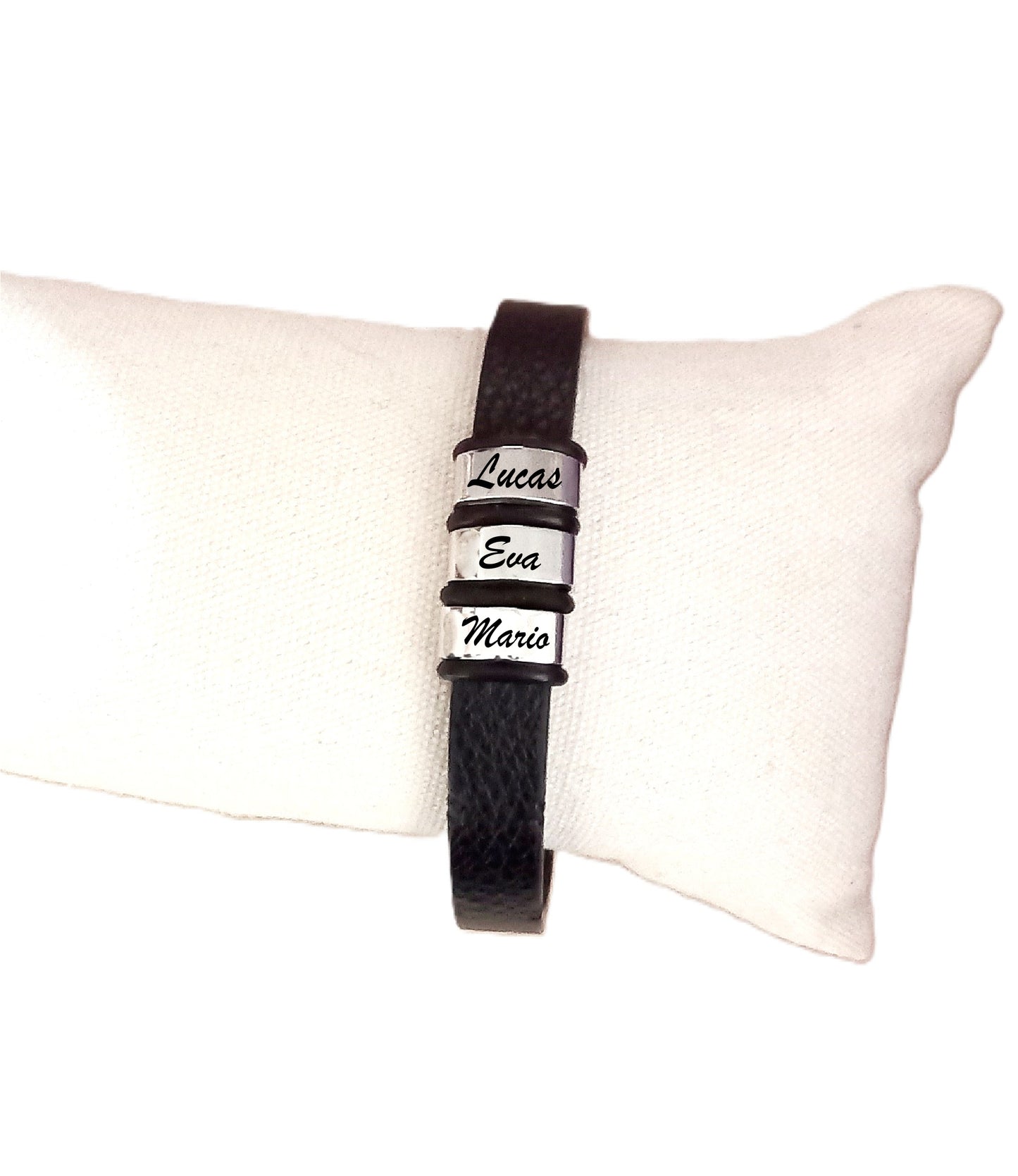 Pulsera Cuero Nombres acero