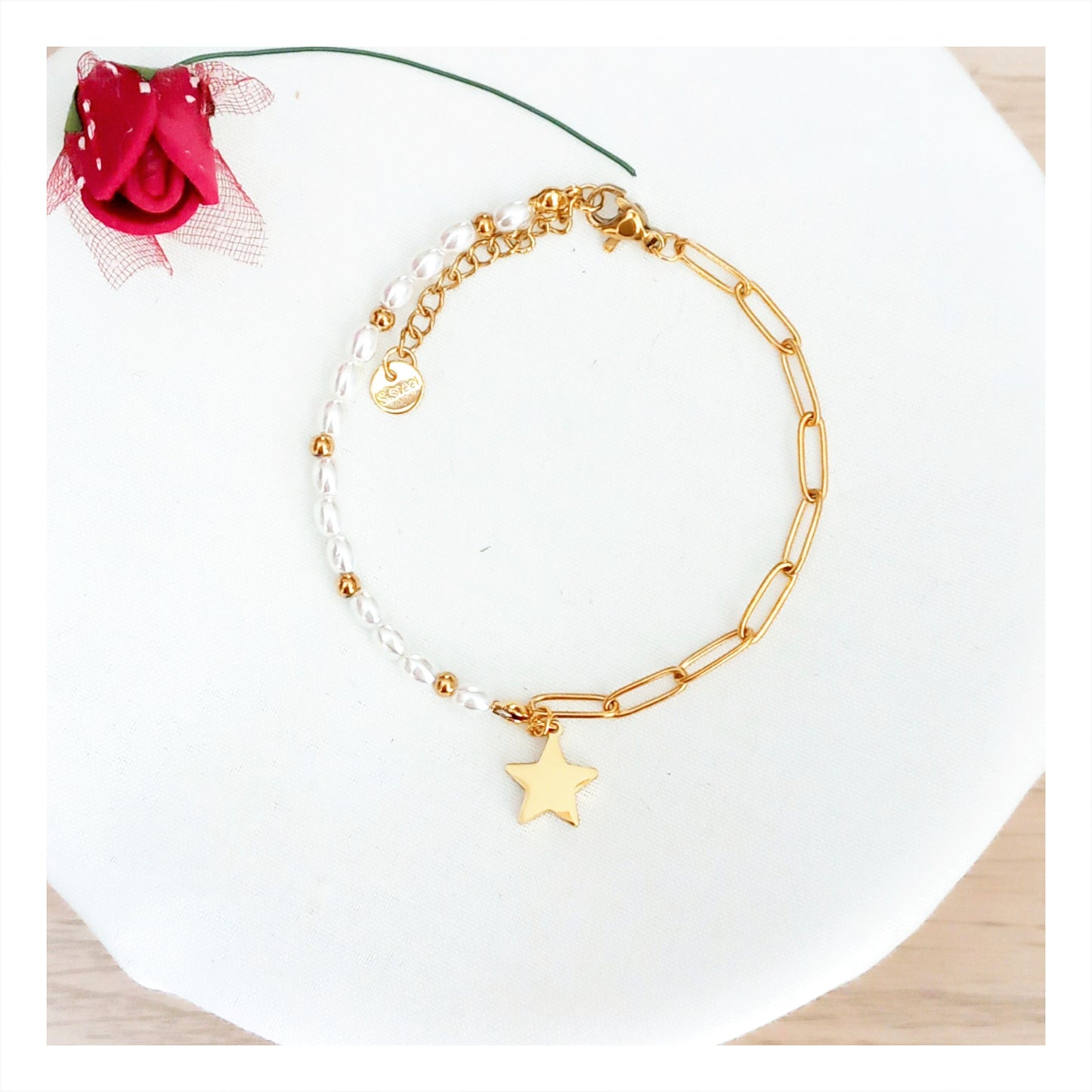 Pulsera Perlas y Estrella