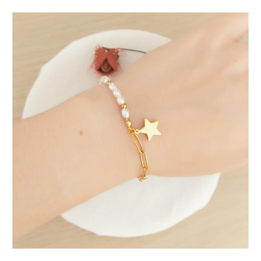 Pulsera Perlas y Estrella