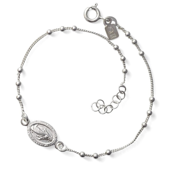 Pulsera Virgen Milagrosa plata