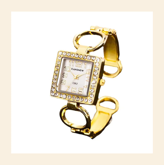 Reloj brazalete brillantes acero