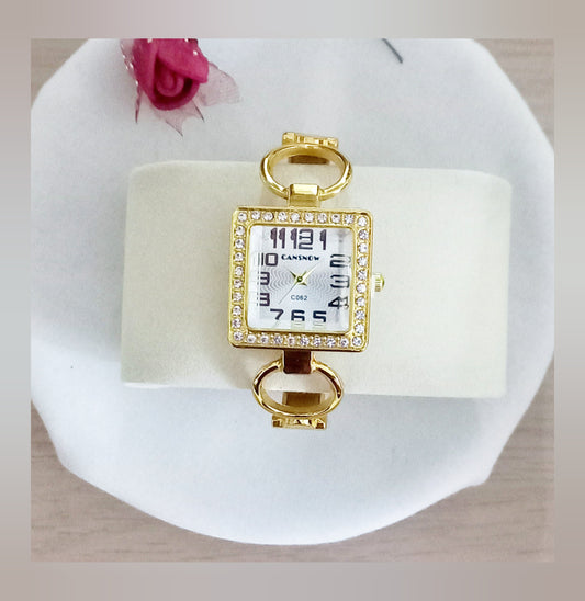 Reloj brazalete brillantes acero