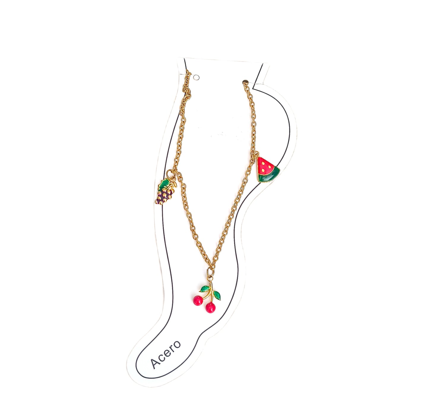 Tobillera colgantes Frutas acero