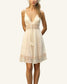 Vestido blanco-oro tirantes