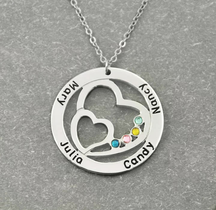 Collar Corazones Personalizable