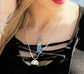 collar personalizado barra y corazon acero