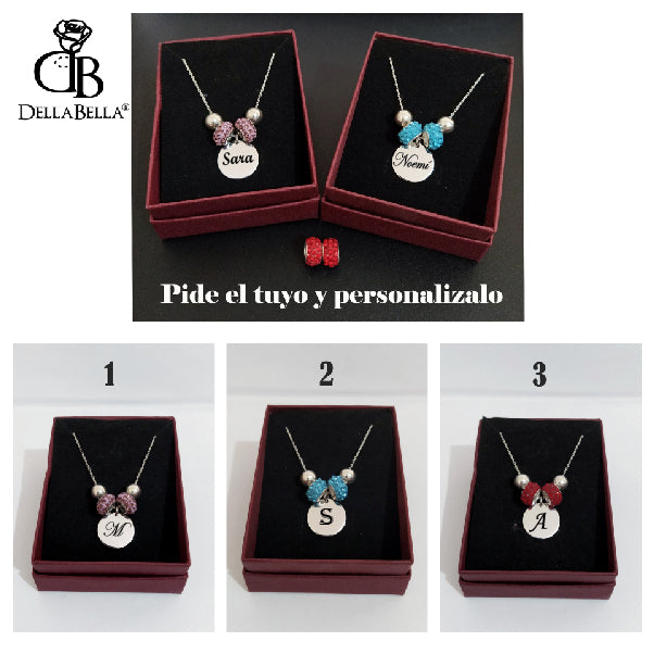 Collar Charms y placa personalizada